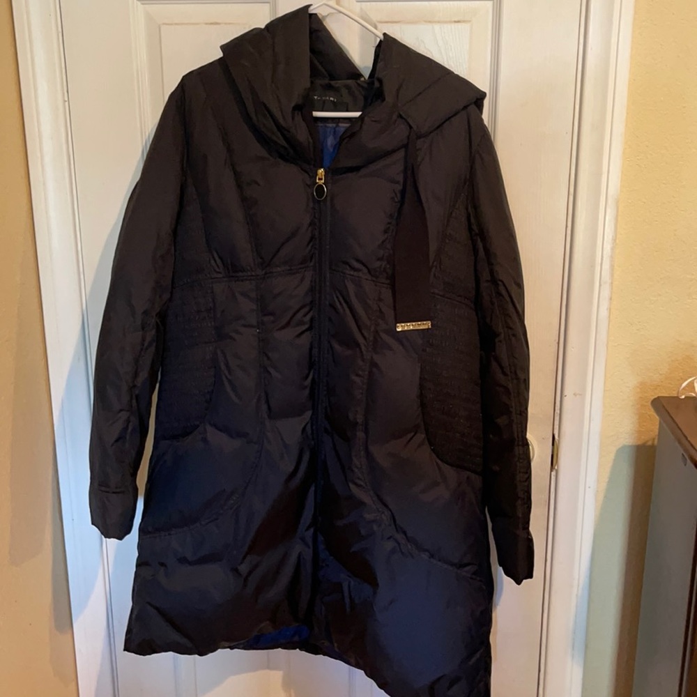 Tahari black winter coat